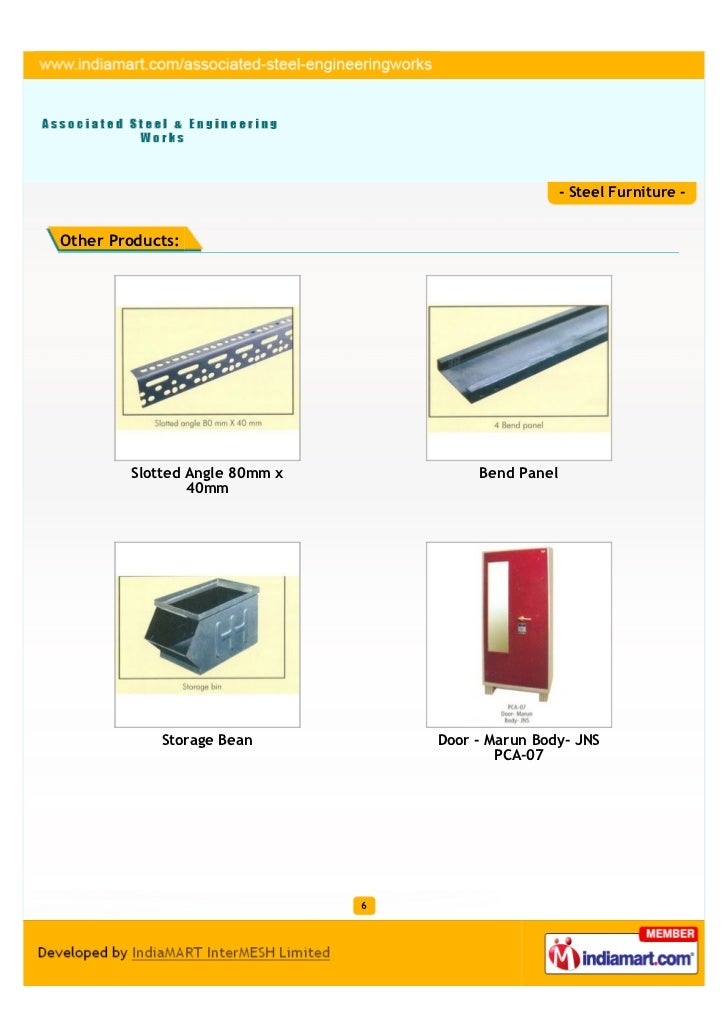 Associated Steel Engineering Works, Kolkata, Steel Furniture