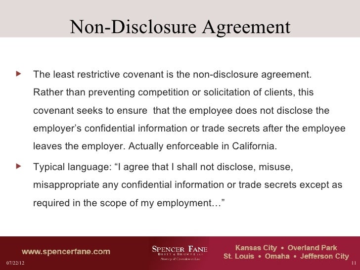 typical non compete clause