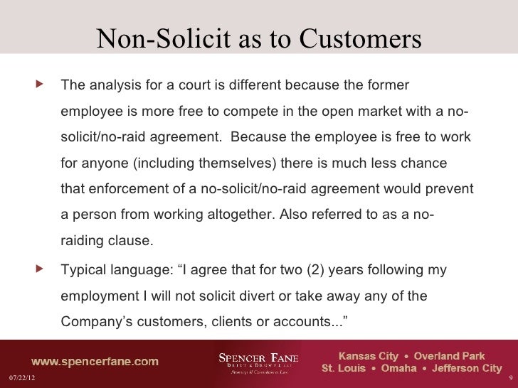 typical non compete clause