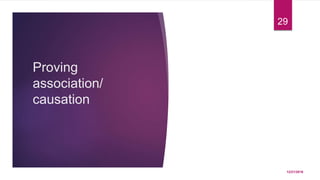 Proving
association/
causation
12/21/2016
29
 