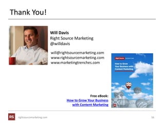 rightsourcemarketing.com
Thank You!
will@rightsourcemarketing.com
www.rightsourcemarketing.com
www.marketingtrenches.com
F...