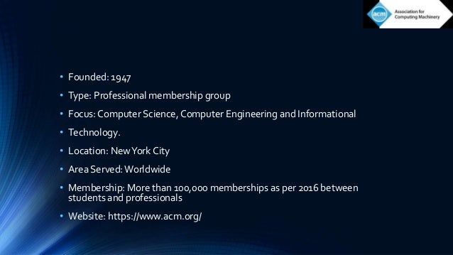 Association for computing machiner acm