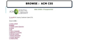 BROWSE : ACM CSS
 