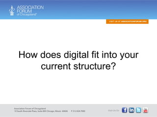 How does digital fit into your current structure? 