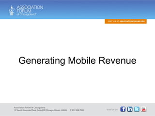 Generating Mobile Revenue 