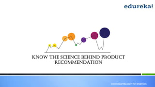 www.edureka.co/r-for-analytics
Know The Science Behind Product
Recommendation
 