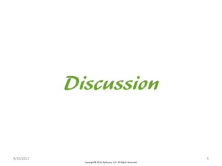 8/20/2012                                                          8
            Copyright© 2011 iReferpro, LLC. All Rights Reserved.
 