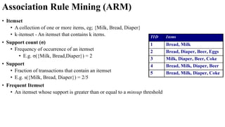 Association Rule Mining(ARM) notes for class | PDF
