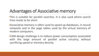Associative Memory in Computer architecture | PPTX