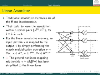 Associative Memory in Neural Networks: Concepts and Models | PDF