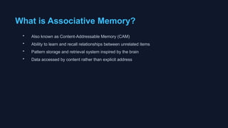 Associative Memory Presentation, concept and types. | PPTX