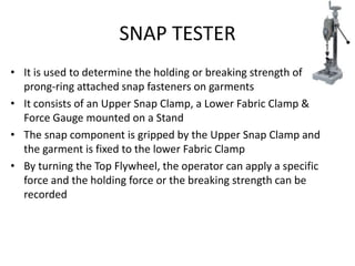 ASSQC on snap fasteners and buttons | PPTX