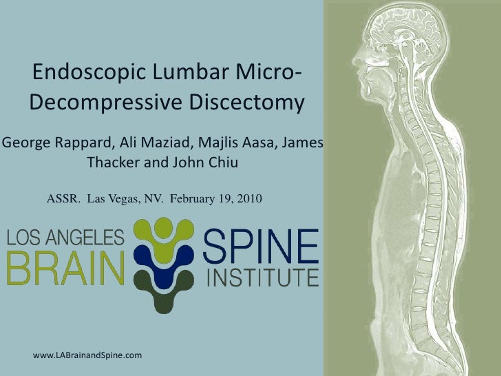 Endoscopic Lumbar Discectomy