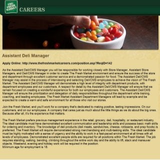 Asst Deli Managers Jobs Destin FL Grocery Market Store Jobs