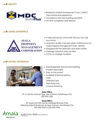 Amaia Steps Sucat lts Factsheet