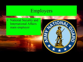 Employers National Security and International Affairs main employer 