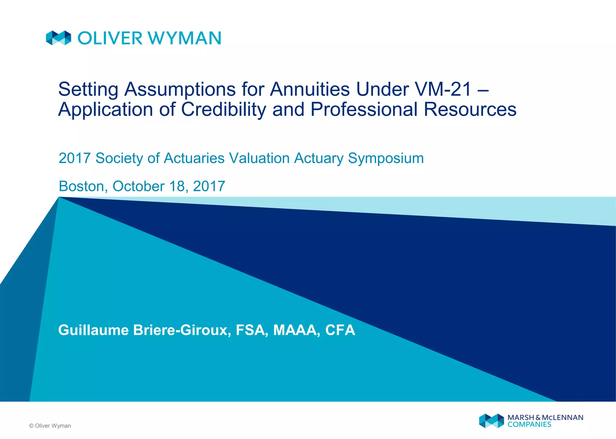 Assumption Setting for VM-21 - Credibility and Professional Resources | PDF