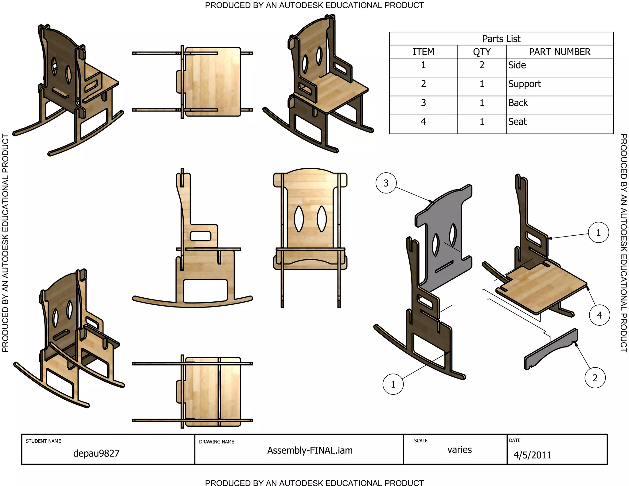 Rocking Chair Drawings | PDF