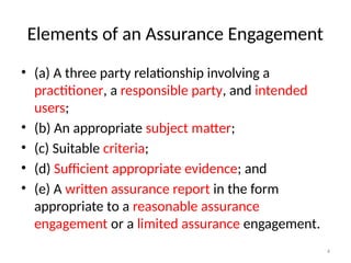 Auditor's liabilities - Detection and prevention ASSURANCe | PPTX