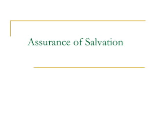 Assurance of Salvation 