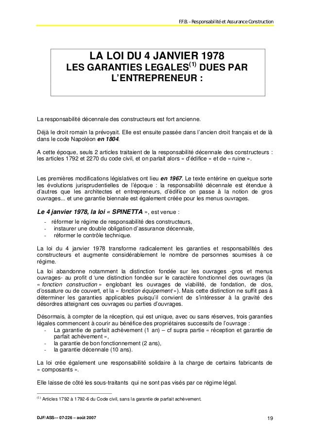 Modele de lettre garantie decennale