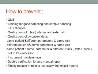 Lis Verification Sample Comprehensive Guide to Laboratory Error Prevention and Quality ...