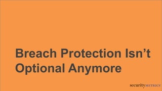 Breach Protection Isn’t
Optional Anymore
 