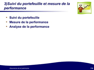 3)Suivi du portefeuille et mesure de la performance Suivi du portefeuille Mesure de la performance Analyse de la performance 