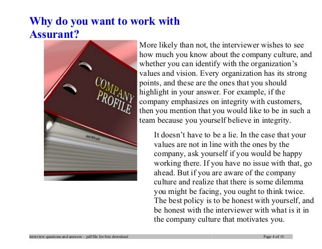 Assurant Interview Questions And Answers