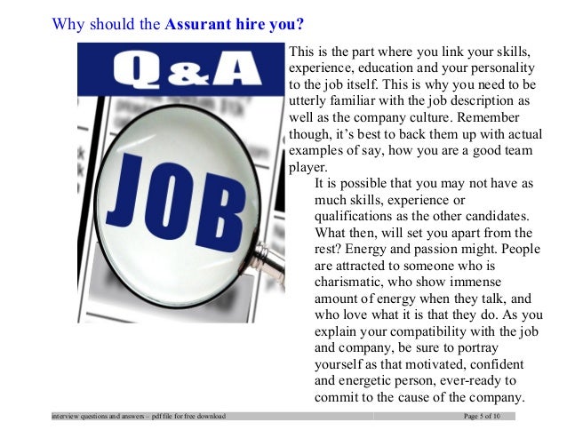 Assurant Interview Questions And Answers