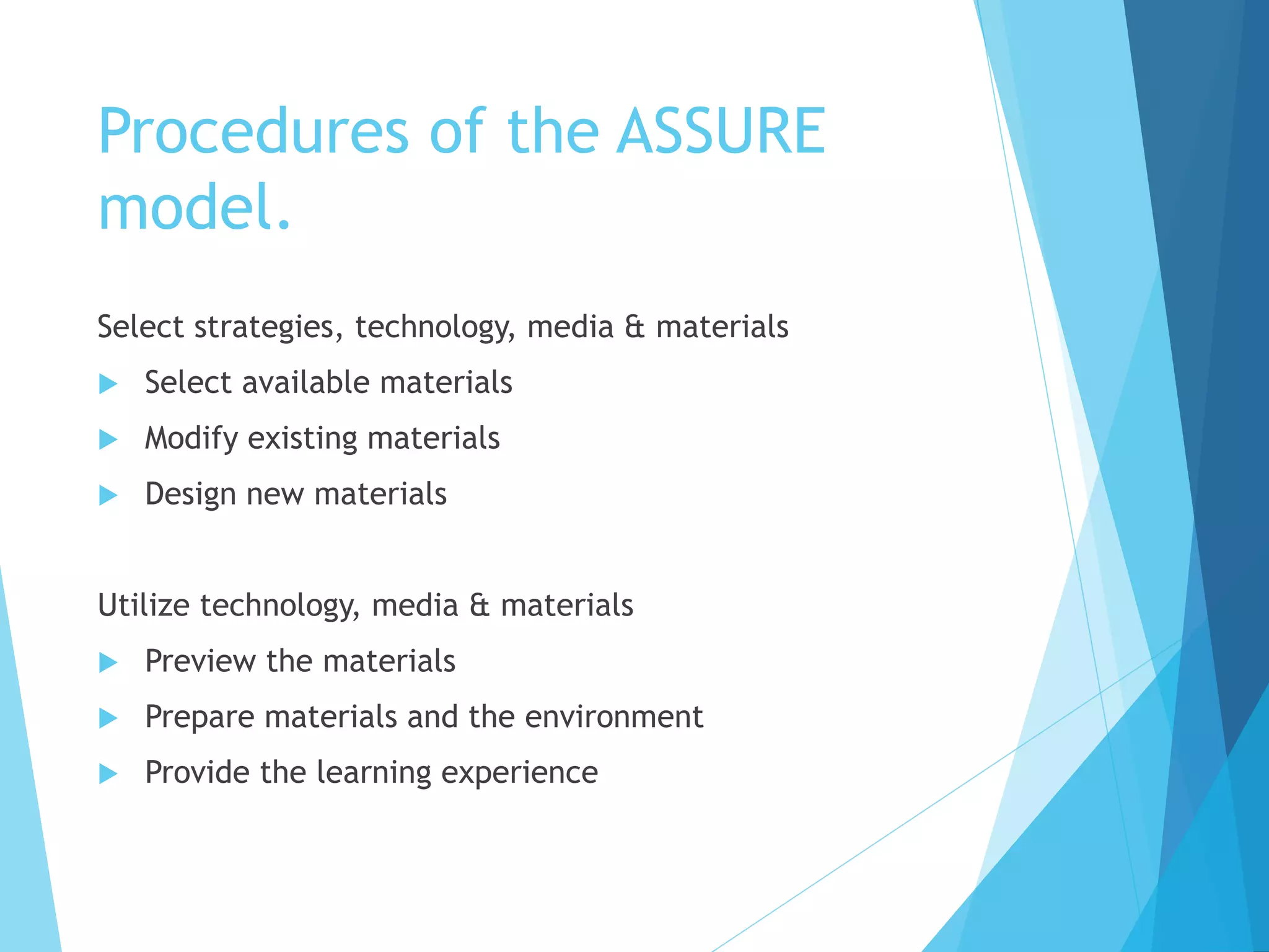 The ASSURE Model | PPTX