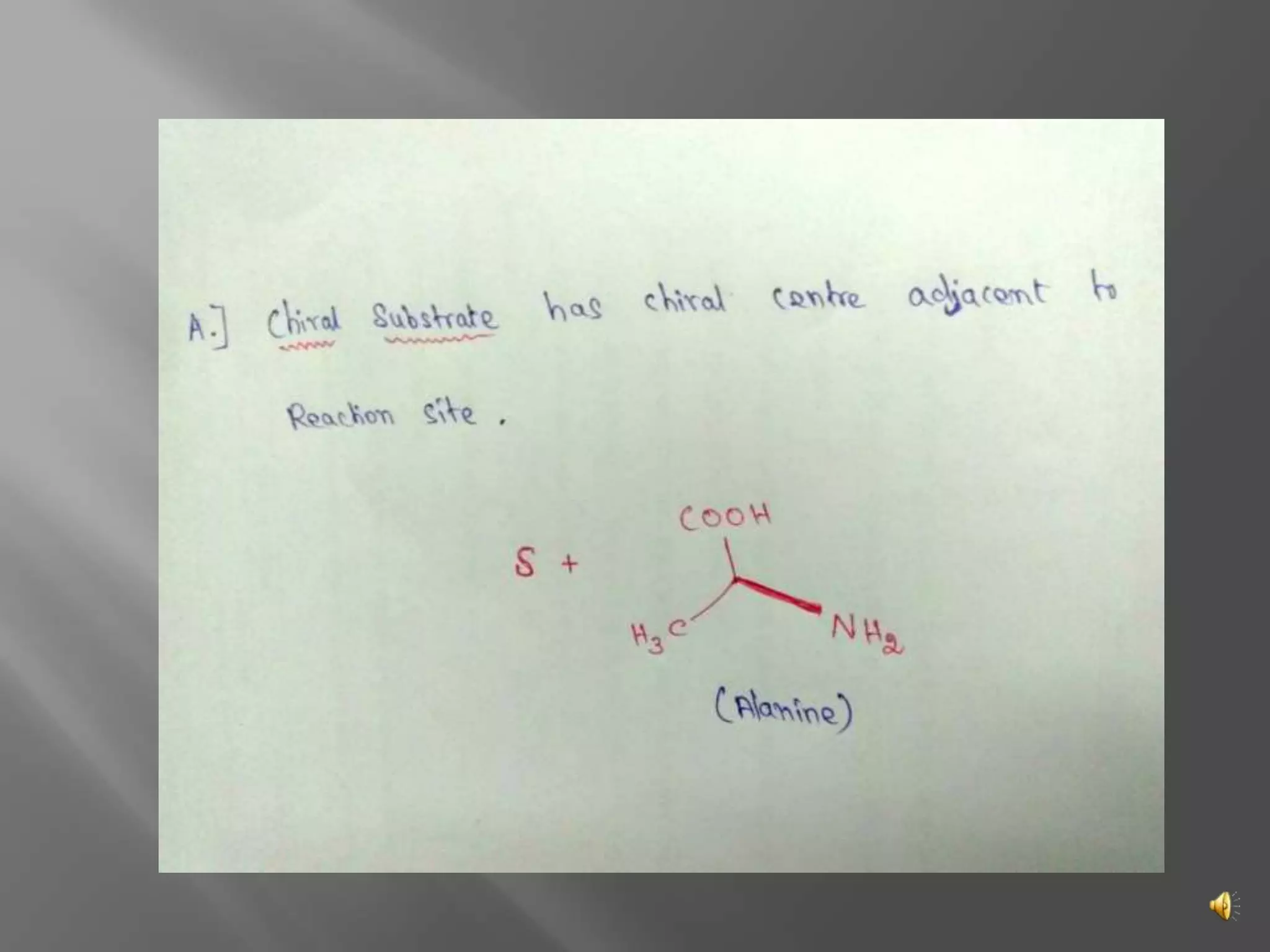 Assymetric synthesis or stereoselective synthesis