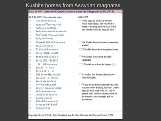 Kushite horses from Assyrian magnates