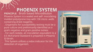 Phoenix Broth Bd Box Antimicrobial Susceptibility testing- Microbiology | PPTX