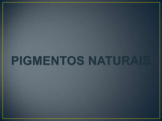 PIGMENTOS NATURAIS
 
