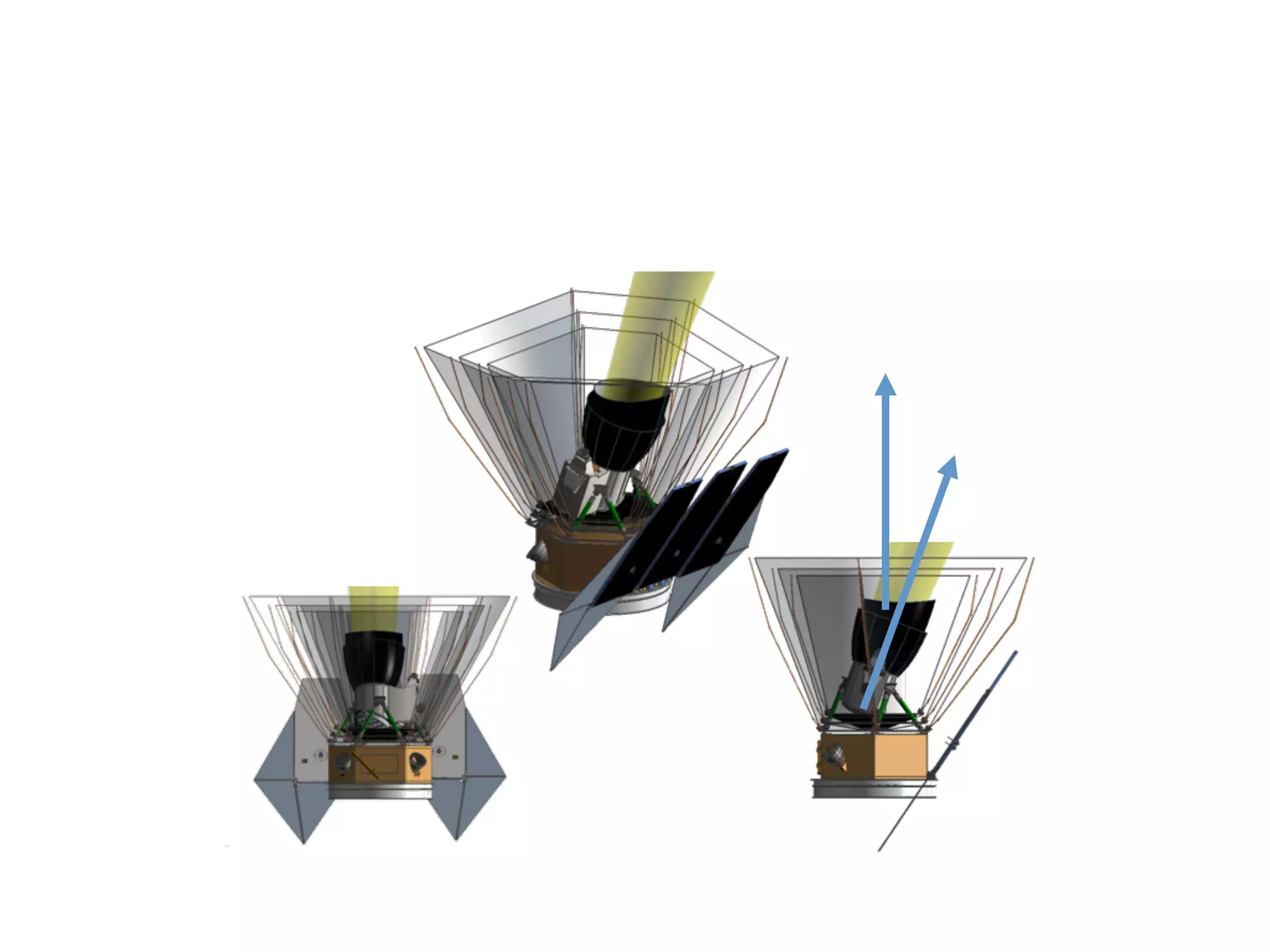 New phase to probe the initial condition
We plan to launch the full sky survey to access the horizon mode
structure formation to probe fNL using both power and bi spectra.
Thermal shields
Spacecraft boresight
Instrument boresight
Instrument boresight is
canted so NCP/SCP can
be viewed even when
spacecraft tilts for Sun-
avoidance
 