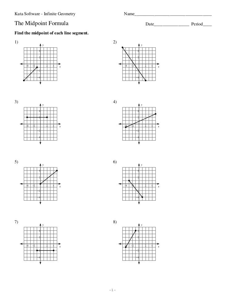 Distance And Midpoint Worksheet Answers