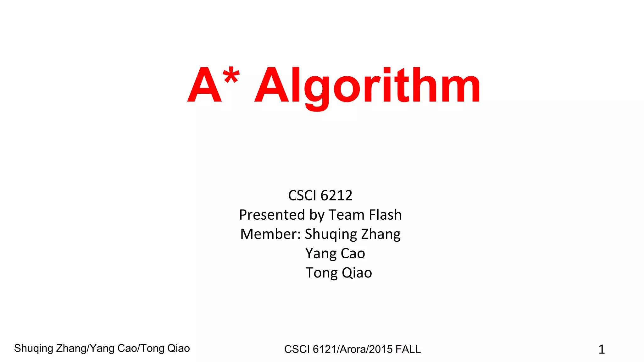 Astar algorithm | PPTX