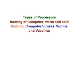 Types of Processors