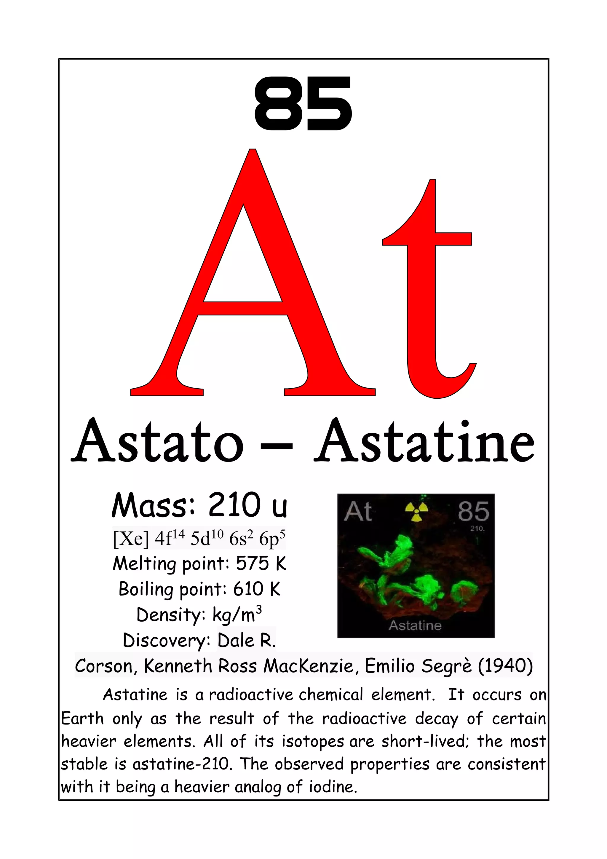 Astato | PDF
