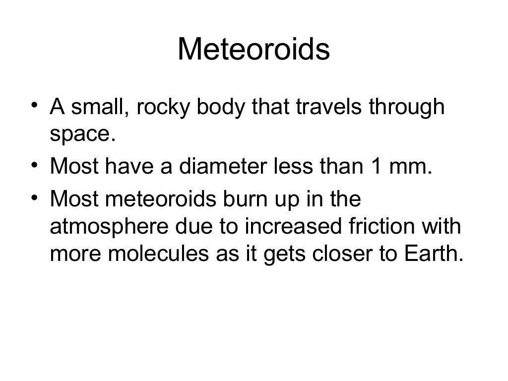 Asteroids, Comets, and Meteors