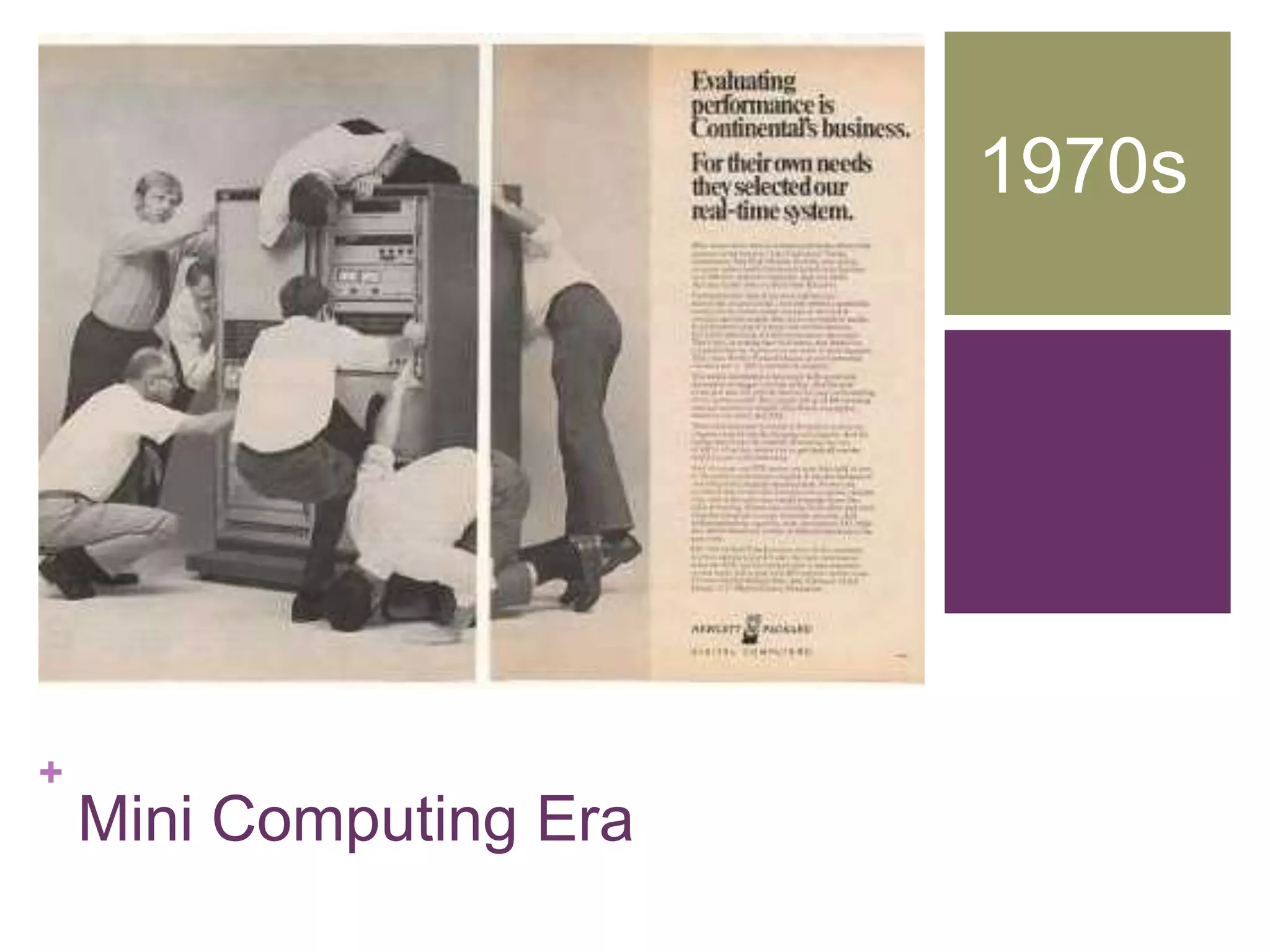+
Mini Computing Era
1970s
 