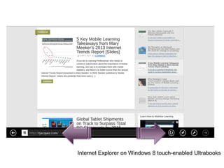 Internet Explorer on Windows 8 touch-enabled Ultrabooks
 