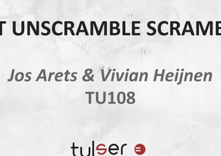 YOU	
  CAN’T	
  UNSCRAMBLE	
  SCRAMBLED	
  EGGS!	
  
	
  
Jos	
  Arets	
  &	
  Vivian	
  Heijnen	
  
TU108	
  
	

	

 