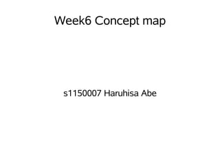 Week6 Concept map




 s1150007 Haruhisa Abe
 