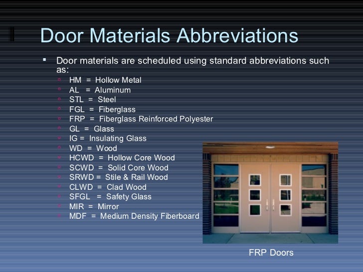 pics Door Schedule Abbreviations the door frame schedule