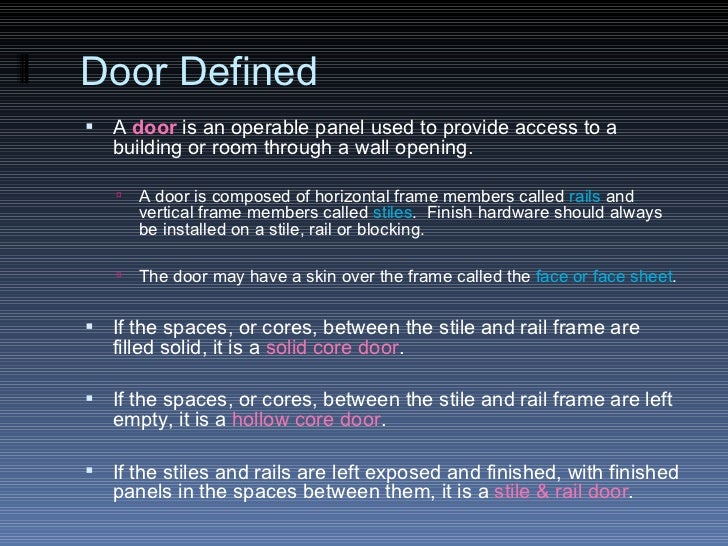 Define Door & Define Door \u0026 Definition Door Leaf \\\\u0026 Door