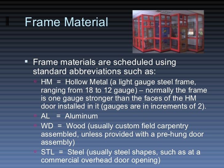 photo Door Schedule Abbreviations the door frame schedule