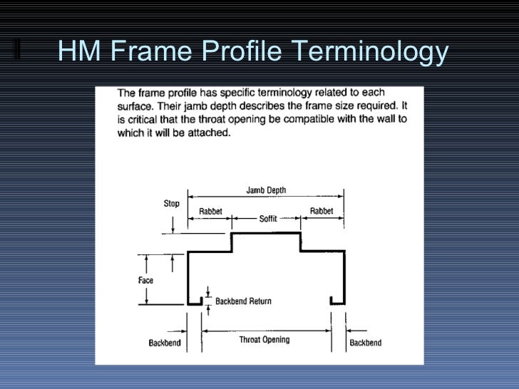 the door frame schedule