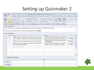 Articulate Quizmaker How To Step 2Setting up Quizmaker 2